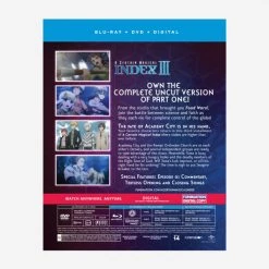FUNIMATION/CRUNCHYROLL A Certain Magical Index Season 3 Part 1 Blu-Ray/DVD -Outlet Blu-ray Store 704400019548 anime a certain magical index season 3 part 1 blu ray dvd back