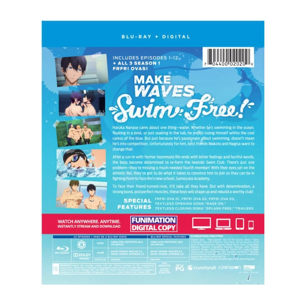 FUNIMATION/CRUNCHYROLL Free! Iwatobi Swim Club Season 1 Essentials Blu-ray 4 FUNIMATION/CRUNCHYROLL Free! Iwatobi Swim Club Season 1 Essentials Blu-ray - Image 2