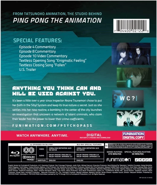 FUNIMATION/CRUNCHYROLL PSYCHO-PASS Season 2 Classics Blu-ray 4 FUNIMATION/CRUNCHYROLL PSYCHO-PASS Season 2 Classics Blu-ray - Image 2