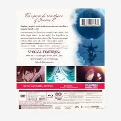 FUNIMATION/CRUNCHYROLL Radiant Season 1 Part 2 Blu-ray/DVD -Outlet Blu-ray Store 704400068478 anime radiant season 1 part 2 blu ray dvd back
