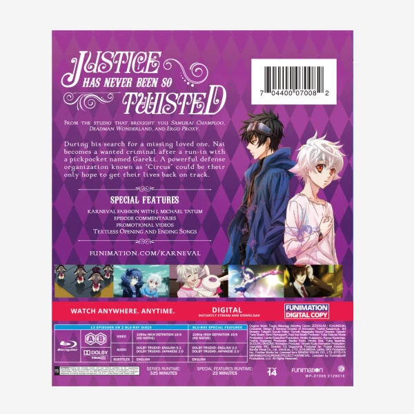 FUNIMATION/CRUNCHYROLL Karneval Essentials Blu-ray 4 FUNIMATION/CRUNCHYROLL Karneval Essentials Blu-ray - Image 2
