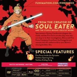 FUNIMATION/CRUNCHYROLL Fire Force Season 1 Part 2 Blu-ray/DVD -Outlet Blu-ray Store 704400101960 anime fire force season 1 part 2 blu ray dvd back
