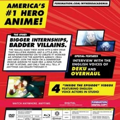 FUNIMATION/CRUNCHYROLL My Hero Academia Season 4 Part 1 Blu-ray/DVD -Outlet Blu-ray Store 704400102059 anime my hero academia season 4 part 1 blu ray dvd back