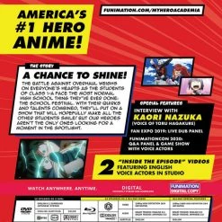 FUNIMATION/CRUNCHYROLL My Hero Academia Season 4 Part 2 Blu-ray/DVD -Outlet Blu-ray Store 704400102073 anime my hero academia season 4 part 2 blu ray dvd back