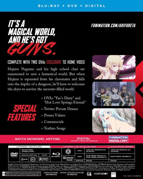 FUNIMATION/CRUNCHYROLL Arifureta From Commonplace To Worlds Strongest Season 1 Blu-ray/DVD 4 FUNIMATION/CRUNCHYROLL Arifureta From Commonplace To Worlds Strongest Season 1 Blu-ray/DVD - Image 2