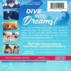 FUNIMATION/CRUNCHYROLL Free! Dive To The Future Season 3 Essentials Blu-ray -Outlet Blu-ray Store 704400102295 anime free dive to the future season 3 essentials blu ray back