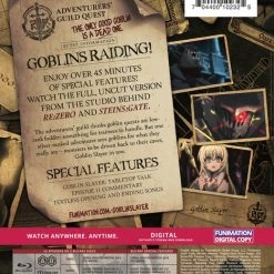 FUNIMATION/CRUNCHYROLL Goblin Slayer Season 1 Steelbook Blu-ray -Outlet Blu-ray Store 704400102325 anime goblin slayer season 1 steelbook blu ray back