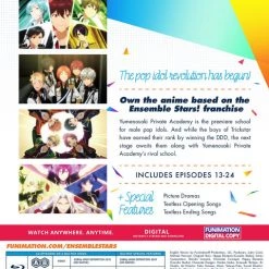 FUNIMATION/CRUNCHYROLL Ensemble Stars! Part 2 Blu-ray -Outlet Blu-ray Store 704400103001 anime ensemble stars part 2 blu ray back