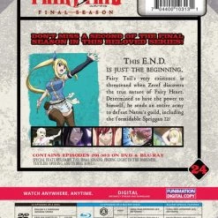 FUNIMATION/CRUNCHYROLL Fairy Tail Final Season Part 24 Blu-ray/DVD -Outlet Blu-ray Store 704400103131 anime fairy tale final season part 24 blu ray dvd back