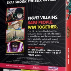 FUNIMATION/CRUNCHYROLL My Hero Academia Heroes Rising Blu-ray/DVD -Outlet Blu-ray Store 704400103476 anime my hero academia heroes rising blu ray dvd back