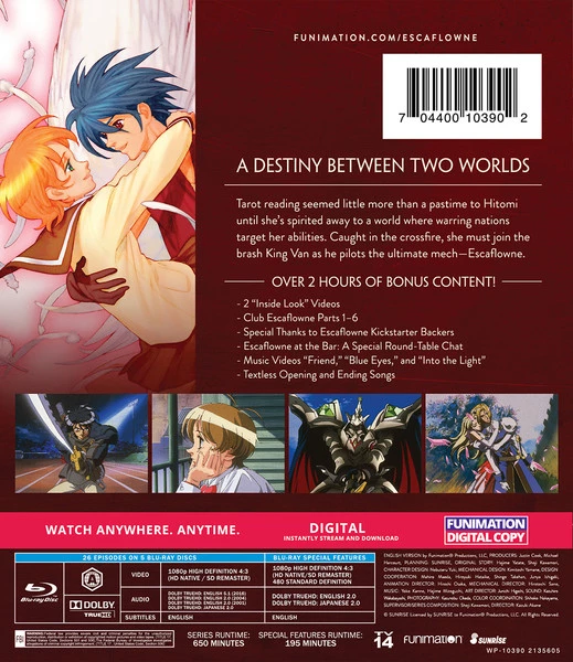 FUNIMATION/CRUNCHYROLL The Vision Of Escaflowne Complete Series Classics Blu-ray 4 FUNIMATION/CRUNCHYROLL The Vision Of Escaflowne Complete Series Classics Blu-ray - Image 2