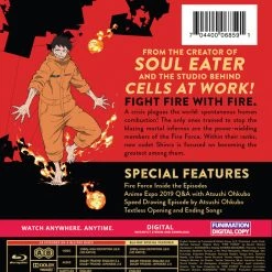 FUNIMATION/CRUNCHYROLL Fire Force Season 1 Complete Collection Blu-ray -Outlet Blu-ray Store 704400104077 anime fire force season 1 complete collection blu ray back