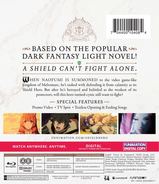 FUNIMATION/CRUNCHYROLL The Rising Of The Shield Hero Season 1 Complete Collection Blu-ray 4 FUNIMATION/CRUNCHYROLL The Rising Of The Shield Hero Season 1 Complete Collection Blu-ray - Image 2
