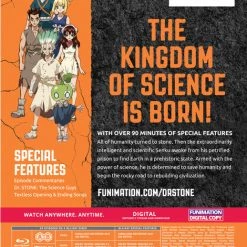 FUNIMATION/CRUNCHYROLL Dr. STONE Season 1 Steelbook Blu-ray -Outlet Blu-ray Store 704400104091 anime dr stone season 1 steelbook blu ray back