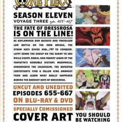 FUNIMATION/CRUNCHYROLL One Piece Season 11 Part 3 Blu-ray/DVD -Outlet Blu-ray Store 704400104206 anime one piece season 11 part 3 blu ray dvd back