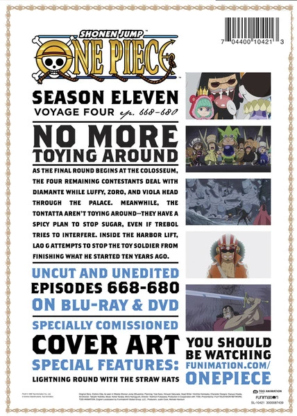 FUNIMATION/CRUNCHYROLL One Piece Season 11 Part 4 Blu-ray/DVD 4 FUNIMATION/CRUNCHYROLL One Piece Season 11 Part 4 Blu-ray/DVD - Image 2