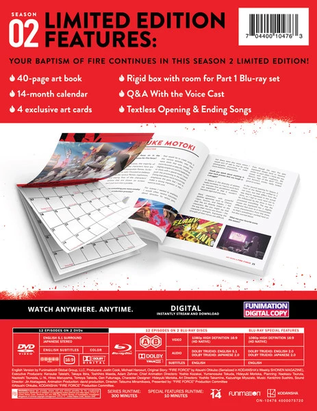FUNIMATION/CRUNCHYROLL Fire Force Season 2 Part 2 Limited Edition Blu-ray/DVD 6 FUNIMATION/CRUNCHYROLL Fire Force Season 2 Part 2 Limited Edition Blu-ray/DVD - Image 4