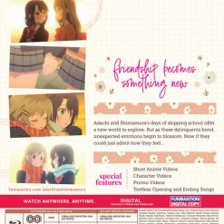 FUNIMATION/CRUNCHYROLL Adachi And Shimamura Blu-ray -Outlet Blu-ray Store 704400104923 anime adachi and shimamura back