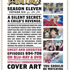 FUNIMATION/CRUNCHYROLL One Piece Season 11 Part 6 Blu-ray/DVD -Outlet Blu-ray Store 704400105265 anime one piece season 11 part 6 blu ray dvd back