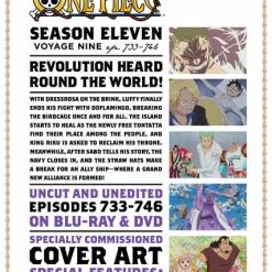 FUNIMATION/CRUNCHYROLL One Piece Season 11 Part 9 Blu-ray/DVD 5 FUNIMATION/CRUNCHYROLL One Piece Season 11 Part 9 Blu-ray/DVD -Outlet Blu-ray Store 704400105296 anime one piece season 11 part 9 blu ray dvd back