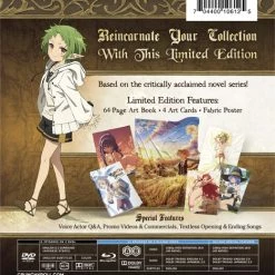 FUNIMATION/CRUNCHYROLL Mushoku Tensei Jobless Reincarnation Season 1 Part 1 Limited Edition Blu-ray/DVD -Outlet Blu-ray Store 704400106125 anime mushoku tensei jobless reincarnation season 1 part 1 limited edition blu ray dvd back