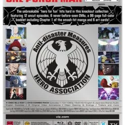 VIZ One-Punch Man Season 1 Limited Edition Blu-ray/DVD -Outlet Blu-ray Store 782009244486 anime one punch man limited edition blu ray dvd back