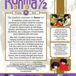 VIZ Ranma 1/2 Standard Edition Blu-ray Set 6 -Outlet Blu-ray Store 782009244608 anime ranma 1 2 standard edition 6 bd back