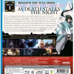 SENTAI FILMWORKS Hakuoki Wild Dance Of Kyoto Blu-ray -Outlet Blu-ray Store 814131016881 anime hakuoki wild dance of kyoto blu ray back