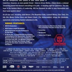 SHOUT FACTORY Transformers Movie 35th Anniversary Limited Edition Steelbook 4K HDR/2K Blu-ray -Outlet Blu-ray Store 826663218602 anime transformers movie 35th anniversary limited edition steelbook 4k hdr 2k blu ray back