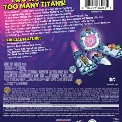 WARNER Teen Titans Go! Vs Teen Titans Blu-ray/DVD -Outlet Blu-ray Store 883929660865 anime teen titans go vs teen titans blu ray dvd back