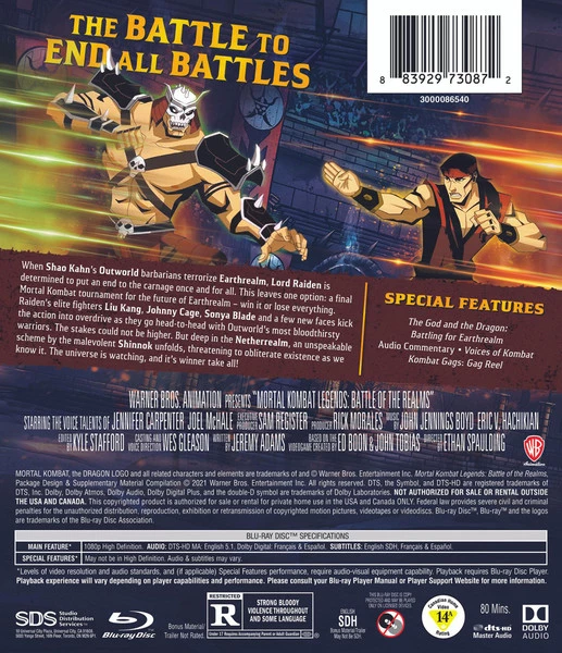 WARNER Mortal Kombat Legends Battle Of The Realms Blu-ray 4 WARNER Mortal Kombat Legends Battle Of The Realms Blu-ray - Image 2