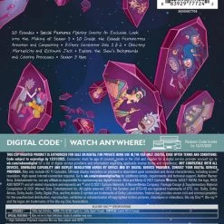 WARNER Rick And Morty Season 5 Steelbook Blu-ray -Outlet Blu-ray Store 883929777242 anime rick and morty season 5 steelbook blu ray back