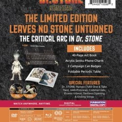 FUNIMATION/CRUNCHYROLL [Imperfect] Dr. STONE Season 2 Limited Edition Blu-ray/DVD -Outlet Blu-ray Store IMP 704400105982 anime dr stone season 2 limited edition blu ray dvd back